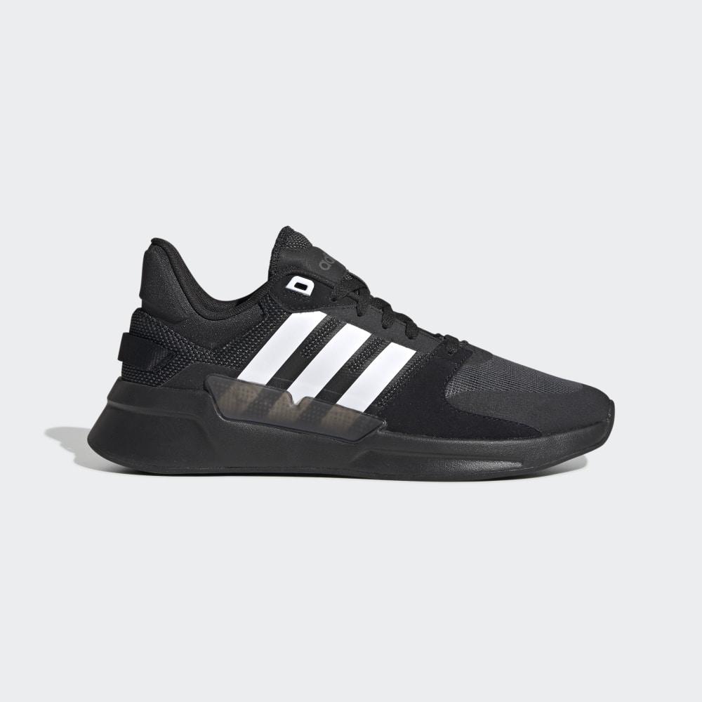 Adidasi Alergare Adidas Run 90s Barbati Romania - Negrii/Albi/Gri EG8657